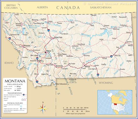 MAP of Montana and Wyoming
